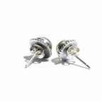 Golden Earth - Tiger's Eye - 925 Sterling Silver Ear Studs