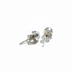 Moon Hex - Moonstone - 925 Sterling Silver Ear Studs