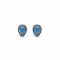 Ocean Drop - Chalcedony - 925 Sterling Silver Ear Studs