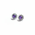 Celestial Star - Amethyst - 925 Sterling Silver Ear Studs