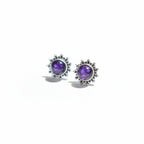Celestial Star - Amethyst - 925 Sterling Silver Ear Studs