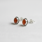 Desert Glow - Carnelian - 925 Sterling Silver Ear Studs