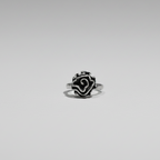 Abstract Rose Ring – 92.5 Sterling Silver