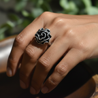 Abstract Rose Ring – 92.5 Sterling Silver
