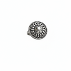 Round Floral Motif Ring – 92.5 Sterling Silver