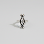 Elongated Zircon Statement Ring – 92.5 Sterling Silver