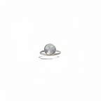 Moonstone Circle Ring – 92.5 Sterling Silver