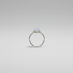 Moonstone Circle Ring – 92.5 Sterling Silver