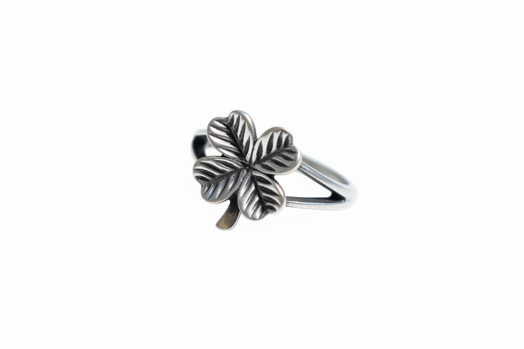 Lucky Four Leaf Clover Ring – 92.5 Sterling Silver