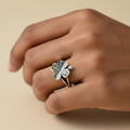Lucky Four Leaf Clover Ring – 92.5 Sterling Silver