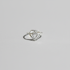 Diamond Shape Ring – 92.5 Sterling Silver