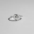Diamond Shape Ring – 92.5 Sterling Silver