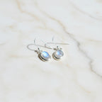 Moonstone 92.5 Sterling Silver Drop Earrings