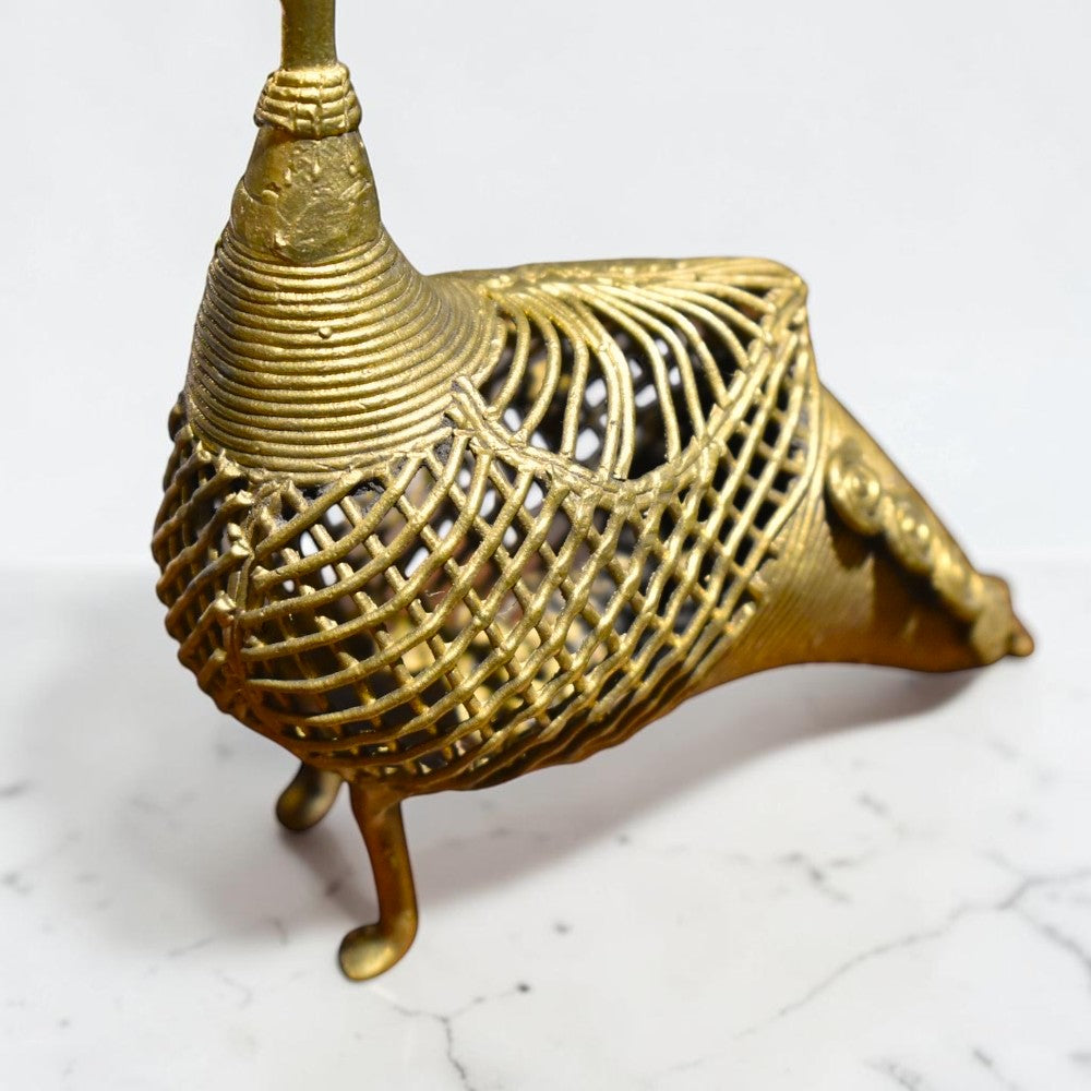 Dokra Decorative Peacock Figurine