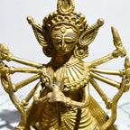 Dokra Durga Triumph Figurine