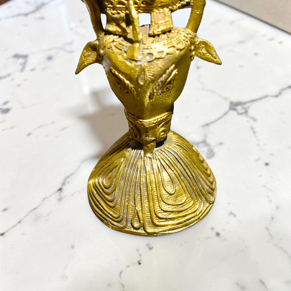 Dokra Durga Triumph Figurine