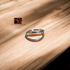 Twin Orbit Nose Ring (silver polished)