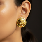 Teen Ghonti | 3 Bell Brass Earrings