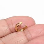 Golden Twin Orbit Nose Ring (golden polished)