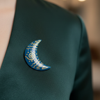 Neel Chand | Blue Half Moon Brooch
