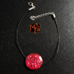 Bright Pink Fibre & Thread Anklet