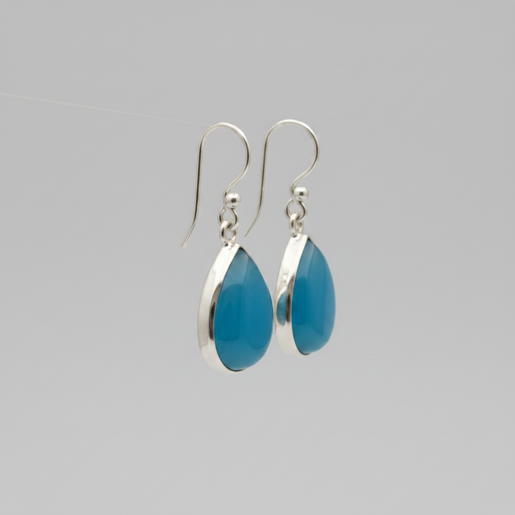 Neelmoni | Blue Stone Sterling Silver Earrings