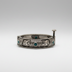 Sabuj Ghaash | Green Stone German Silver Bracelet