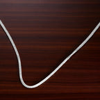 Flat Box Silver Anklet