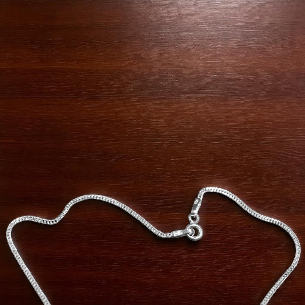 Flat Box Silver Anklet