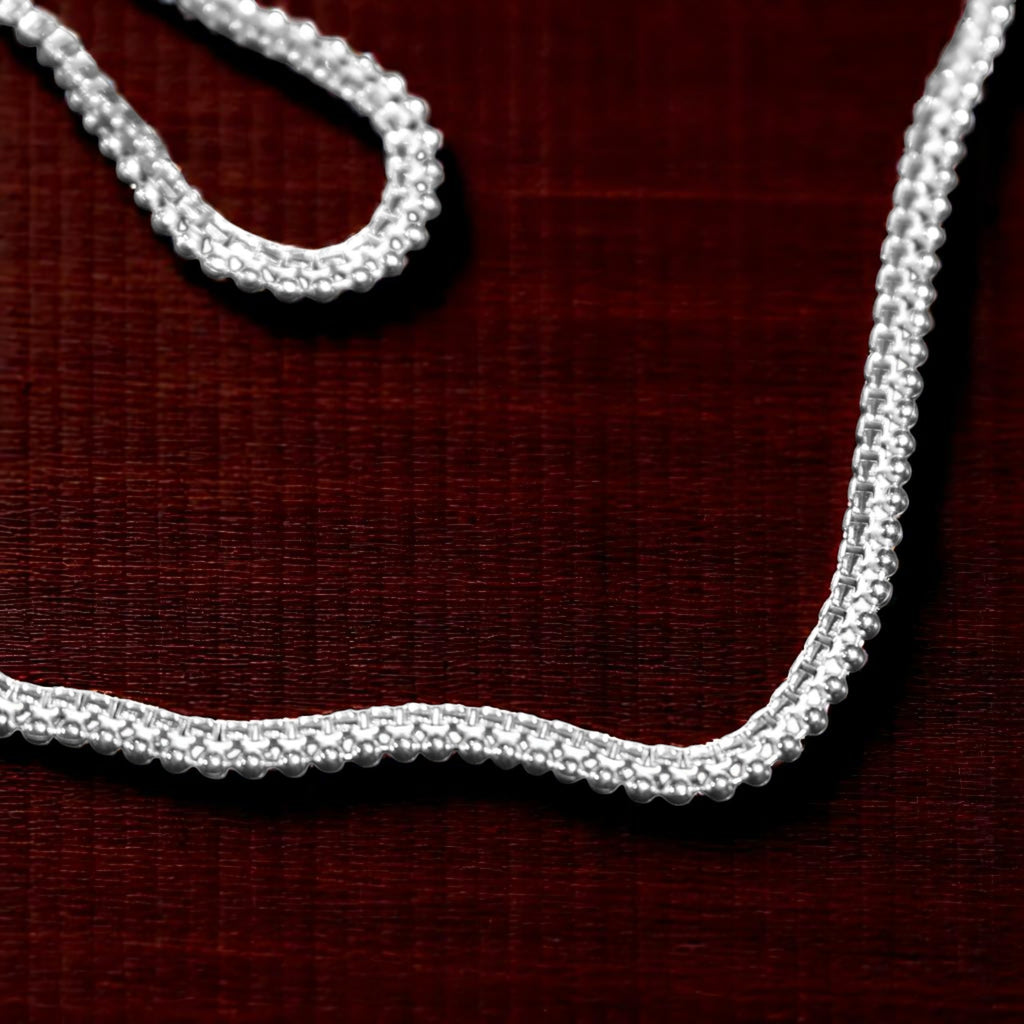 Flat Chain Silver Anklet