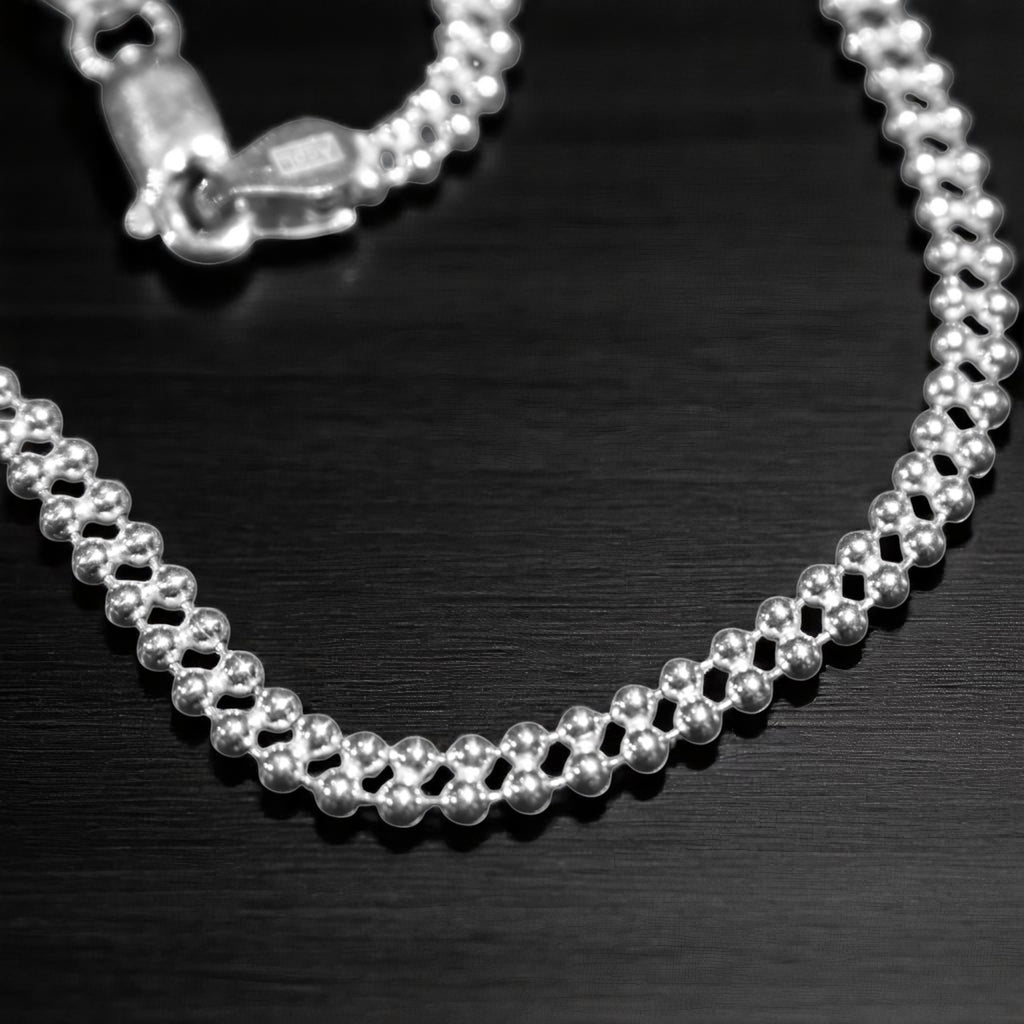Granulated Silver Anklet