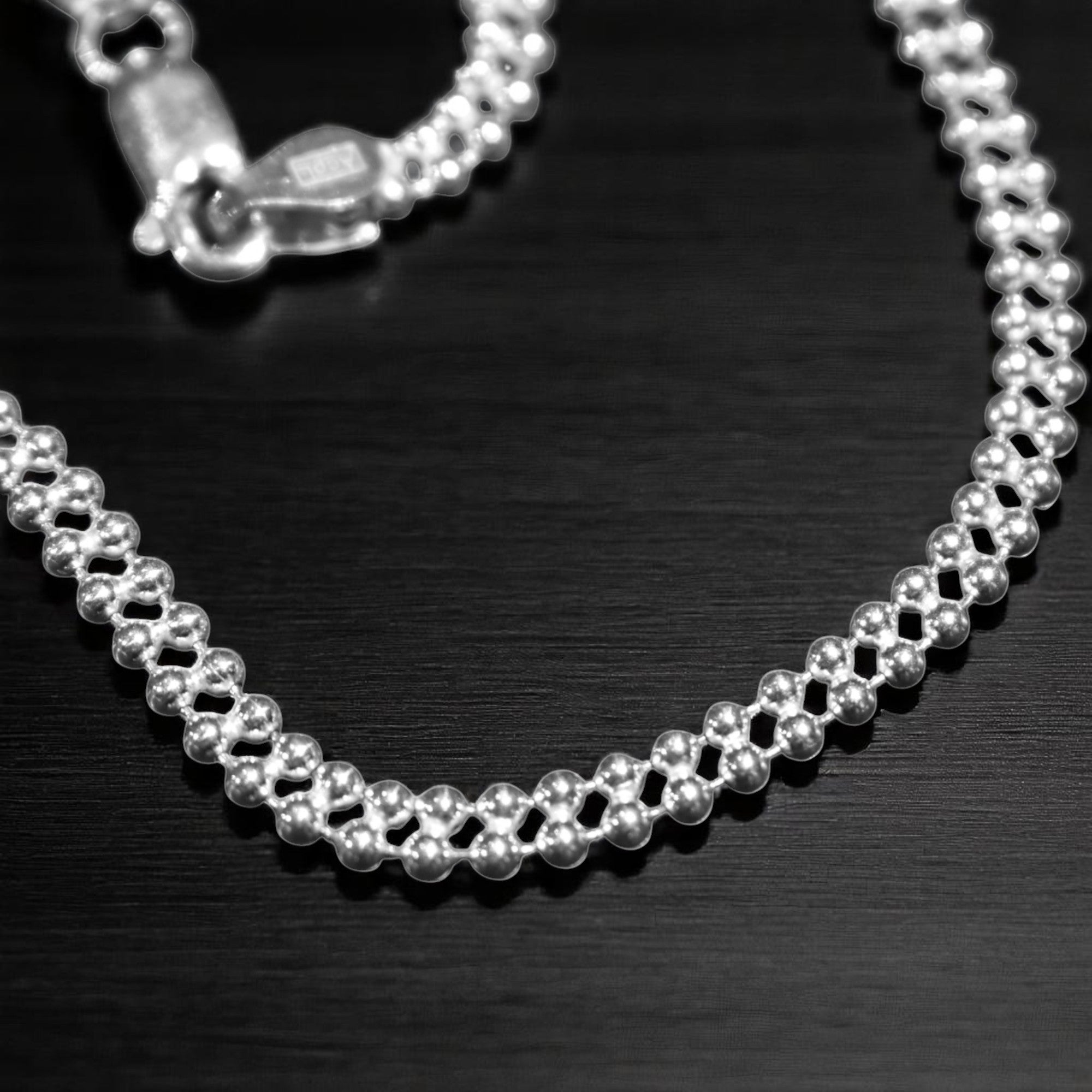 Granulated Silver Anklet