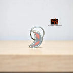 Gulaabi Crescent Hand-Painted Silver Nosepin 92.5 sterling silver MYRA
