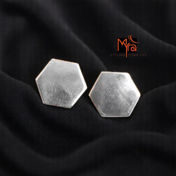 Hexagon Ear Studs