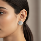 Hexagon Ear Studs