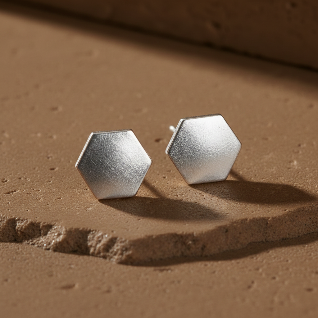 Hexagon Ear Studs