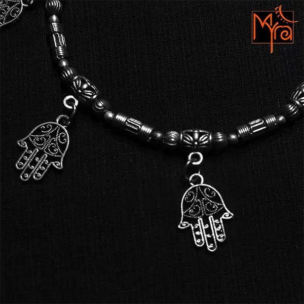 Hamsa Hand Charm Anklet