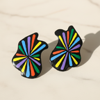 Handpainted Color Splash Earrings