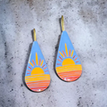 Handpainted Pastel Horizon Earrings