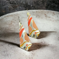 Handpainted Peach Perfect Earrings