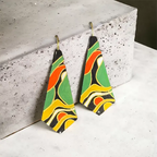 Handpainted Savanna Nights Kintsugi Earrings