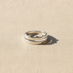 Abstract Silver Crown Ring - US Size 6