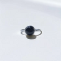 Black Onyx Silver Ring - US Size 7