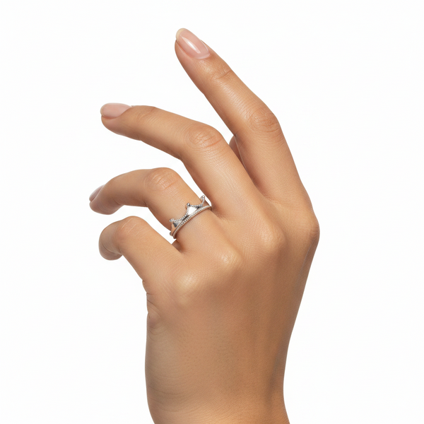 Silver Crown Ring - US Size 7