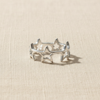 Silver Star Band Ring - US Size 7