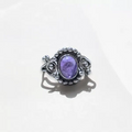 Silver Simple Amethyst Ring - US Size 7