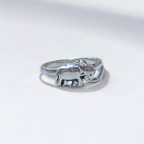 Silver Elephant Ring - US Size 7