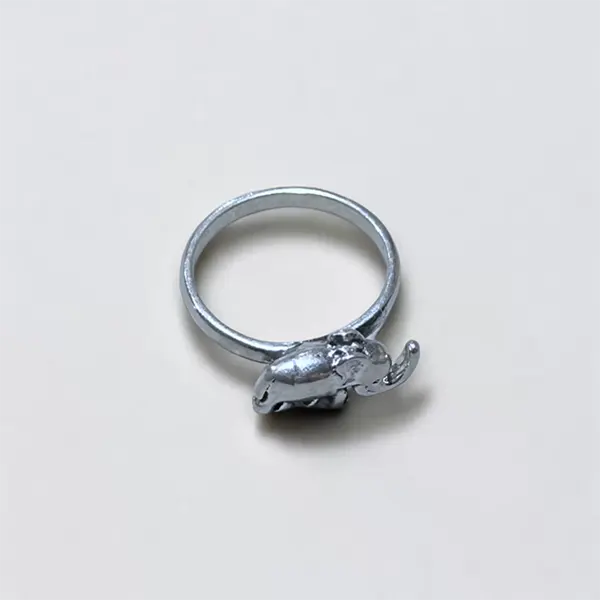 Silver Elephant Ring - US Size 7