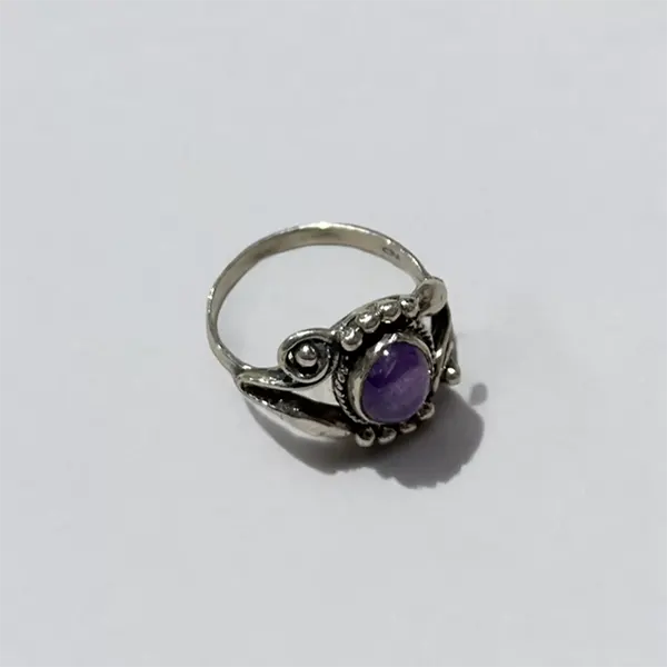 Silver Amethyst Ring - US Size 7