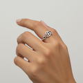 Treble Clef Silver Ring - US Size 8